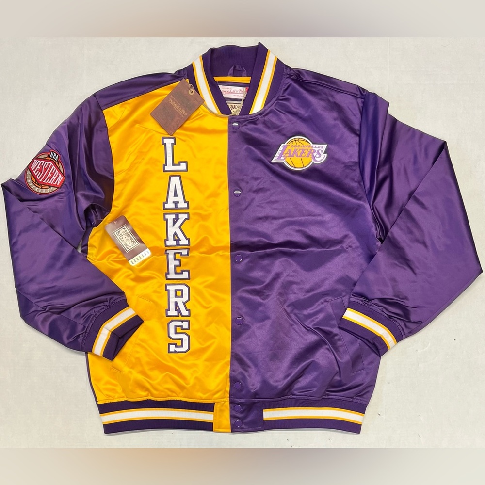 Los Angeles Lakers Mitchell & Ness Jacket Sizes L & XL Available MSRP $175